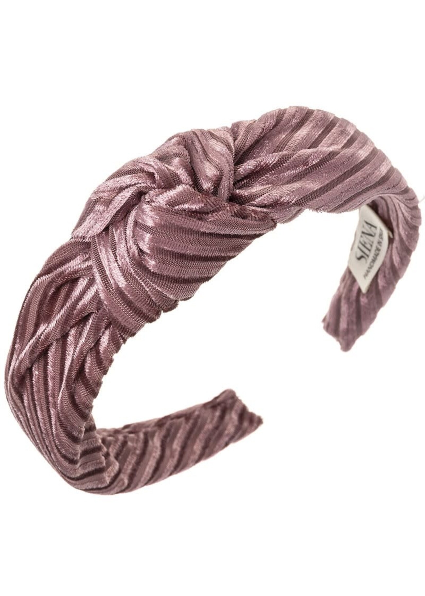 Siena Diadeem knotted Velvet Pale Pink- Siena