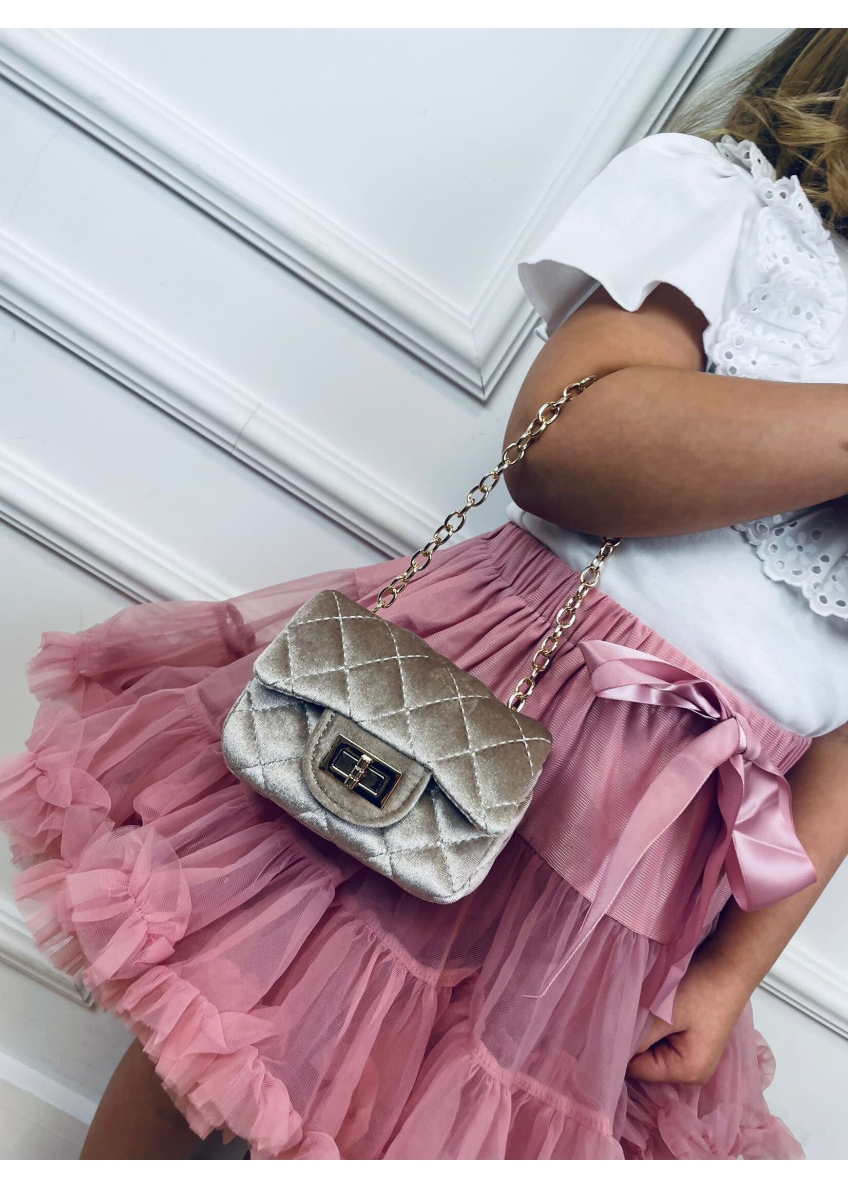 Prinsessefin Mini Bag Velvet Beige