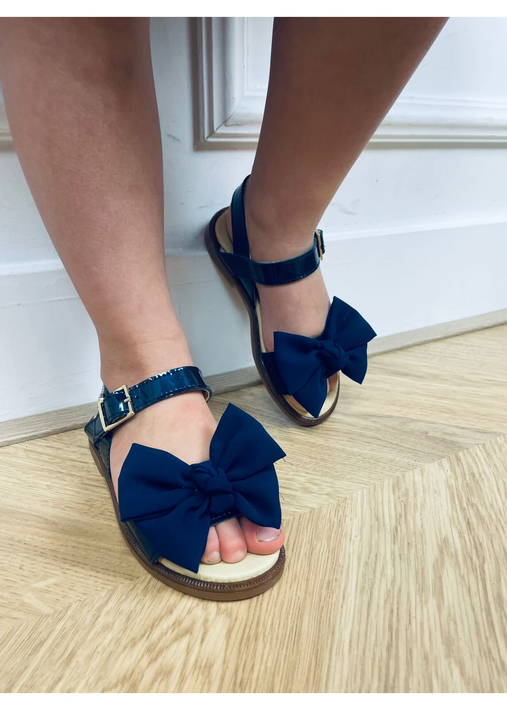 Andanines Sandals Bow Navy - Andanines