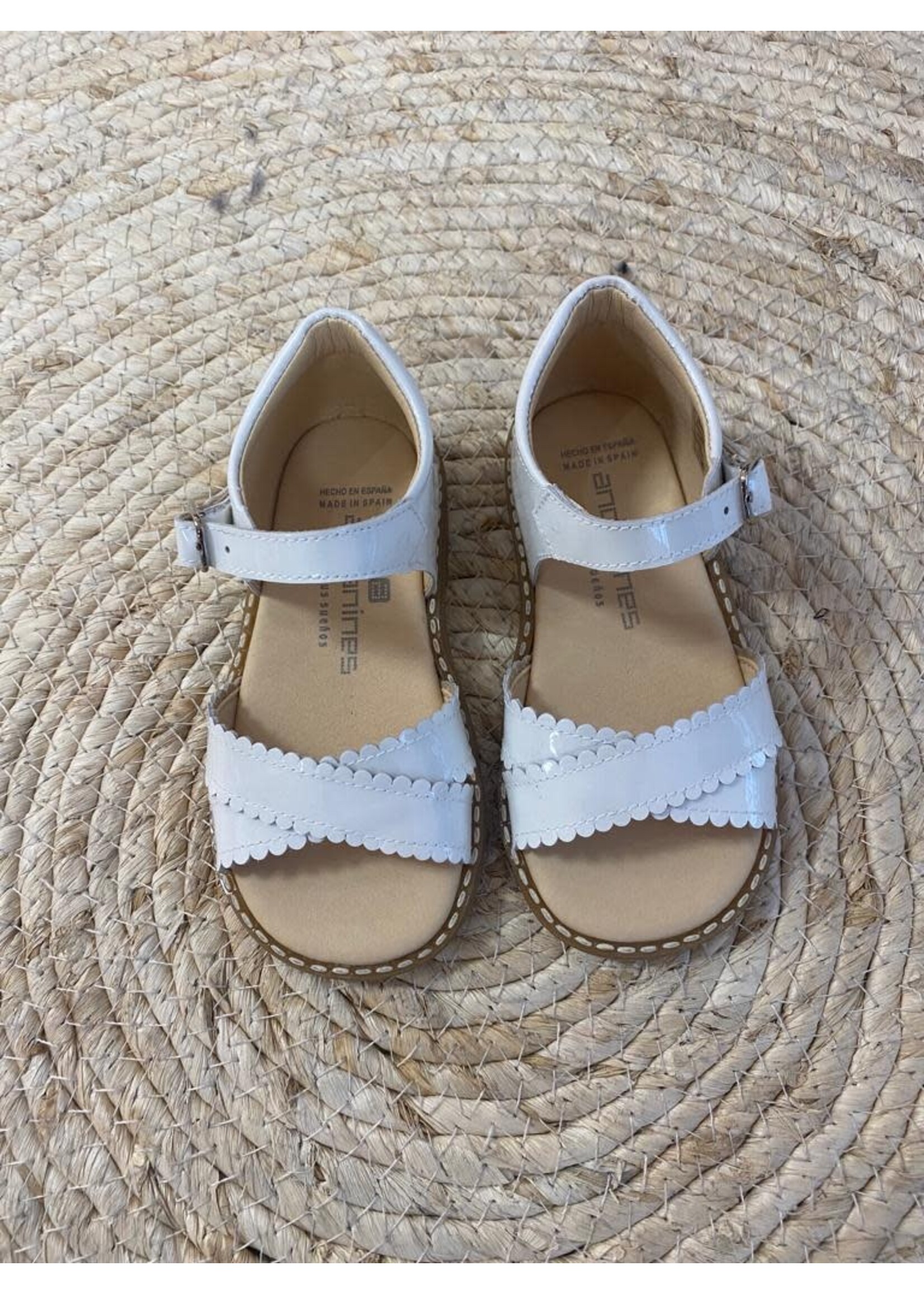Andanines Sandal Laquer White - Andanines