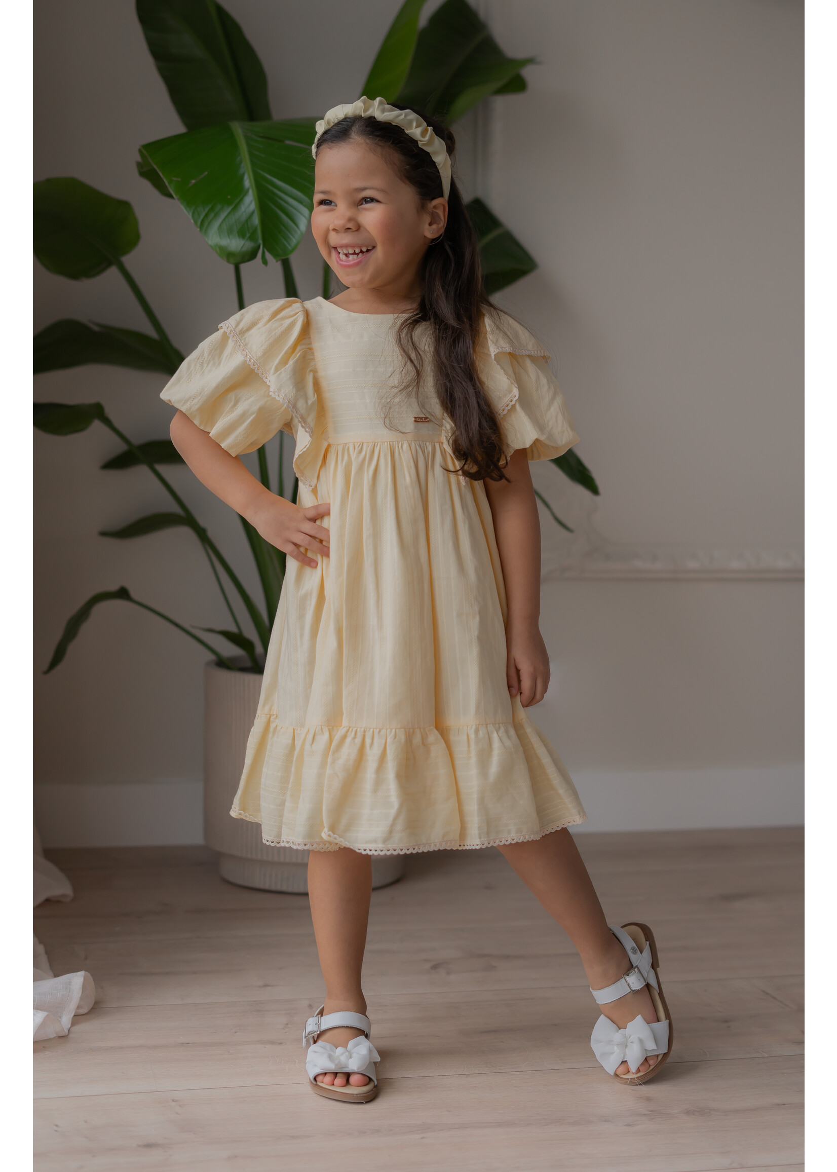 Patachou Dress Pale Yellow - Petite Zara