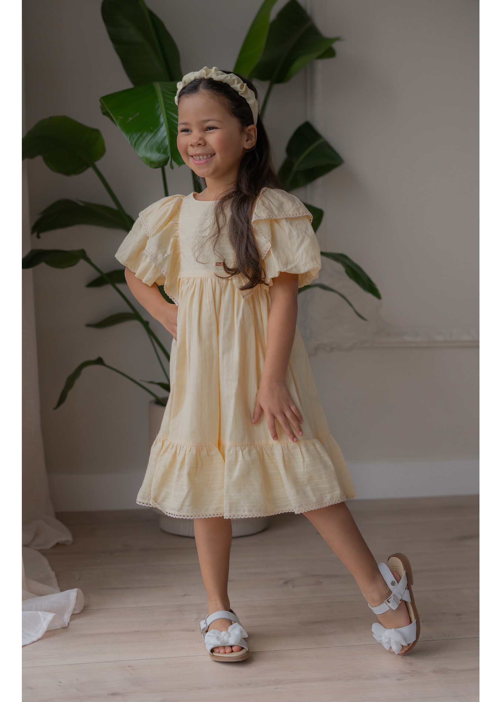 Patachou Dress Pale Yellow - Petite Zara