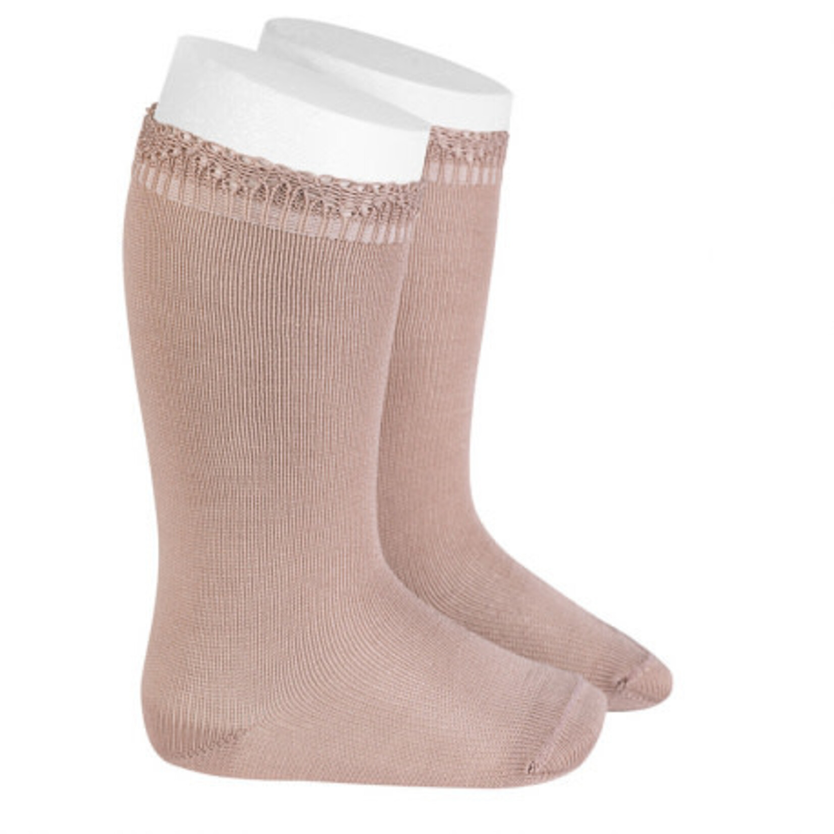 Condor Knee-high socks with Openwork  - Rosa