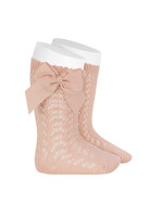 Condor Socks Open w/Bow - Nude