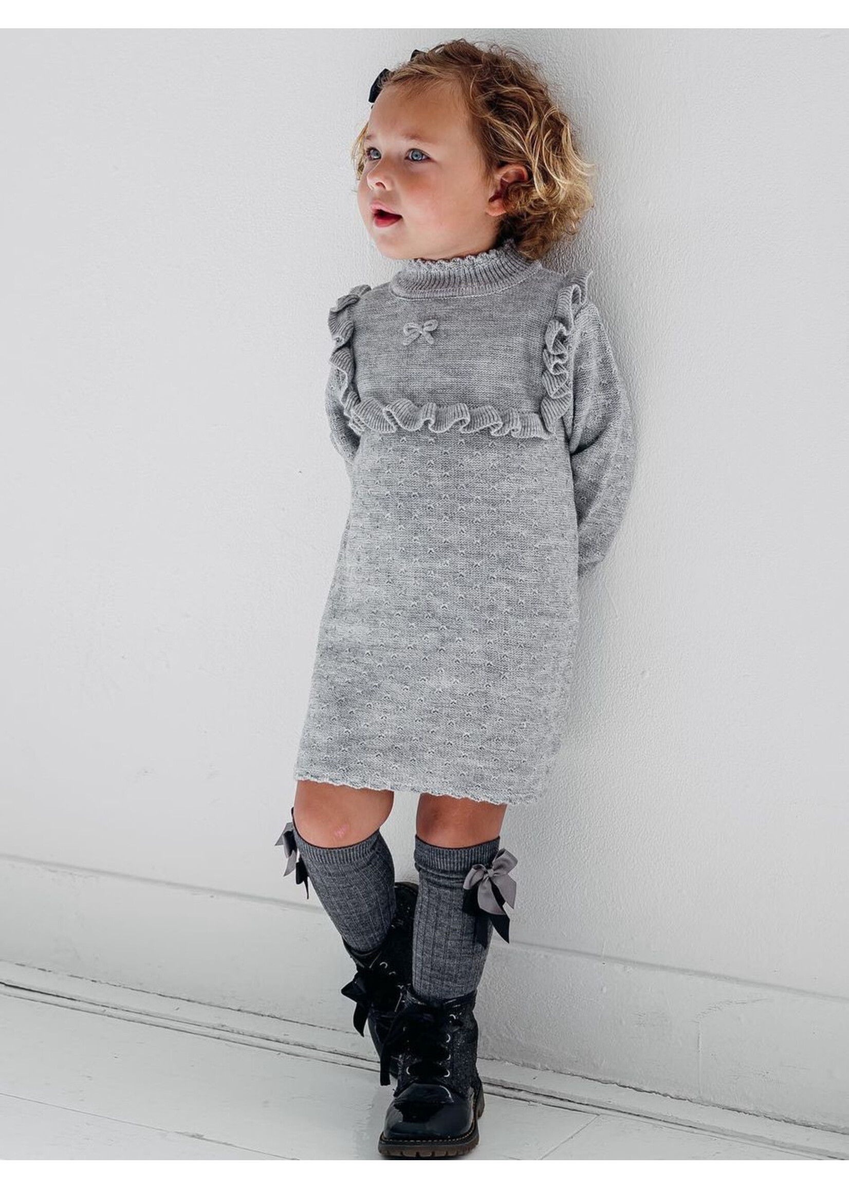 Petite Zara Knitted Dress Grey - Petite Zara