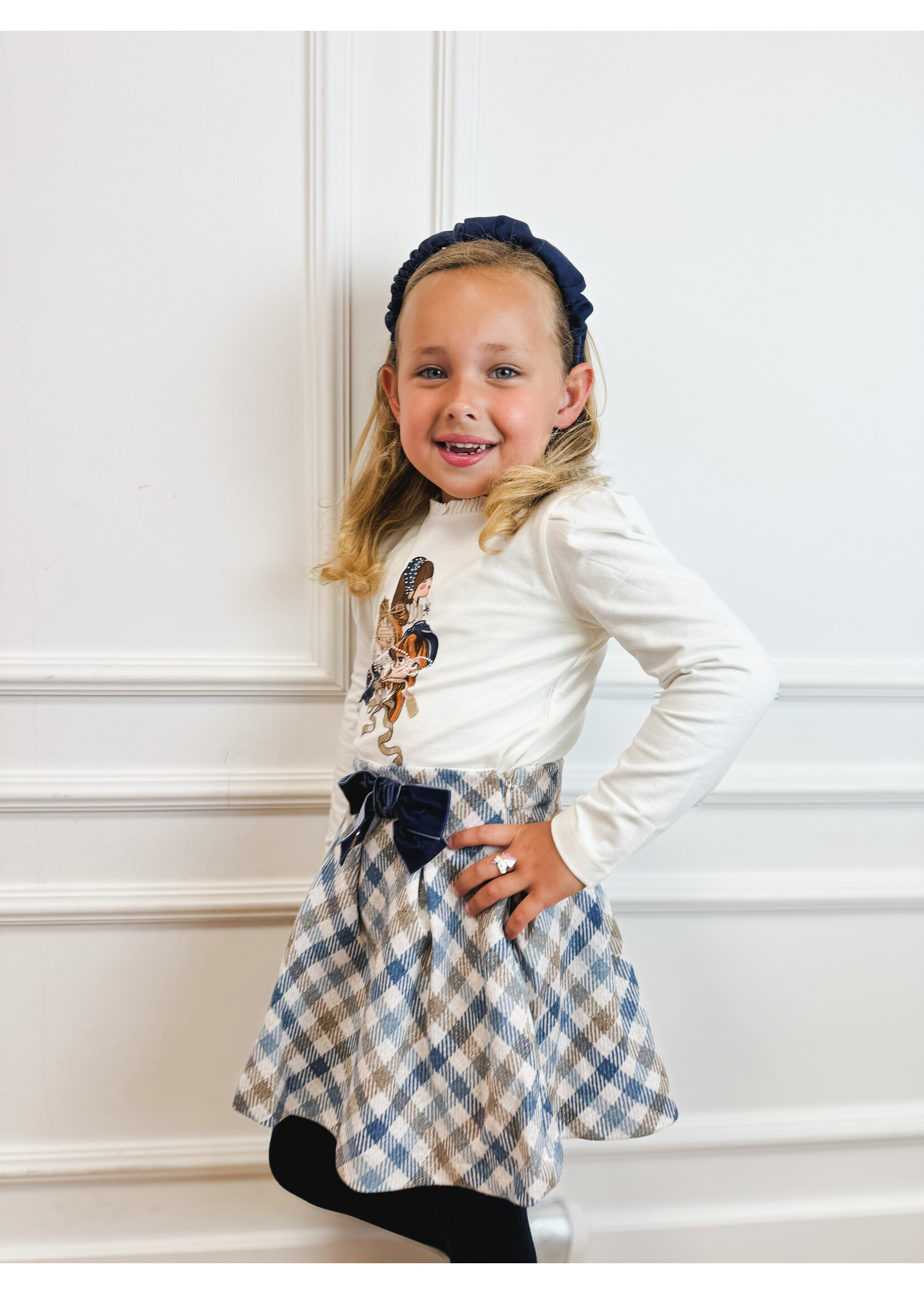 Mayoral Skirt Plaid Navy - Mayoral