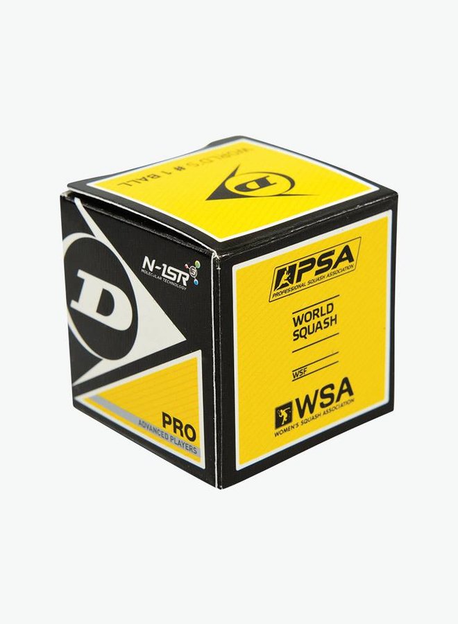 Dunlop Pro Squashbal (dubbele gele stip)