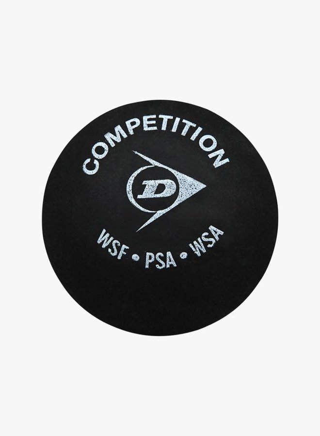 Dunlop Competition Squashbal (enkele gele stip) - 12 Stuks
