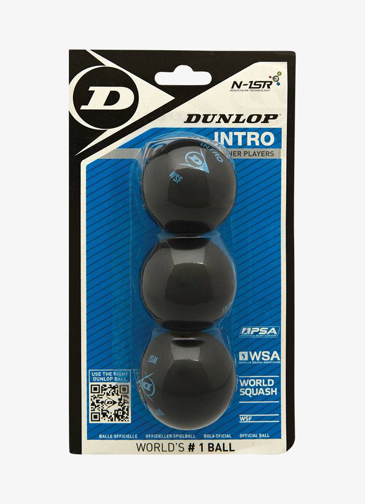 Dunlop Intro Squashbal - 3 Blister
