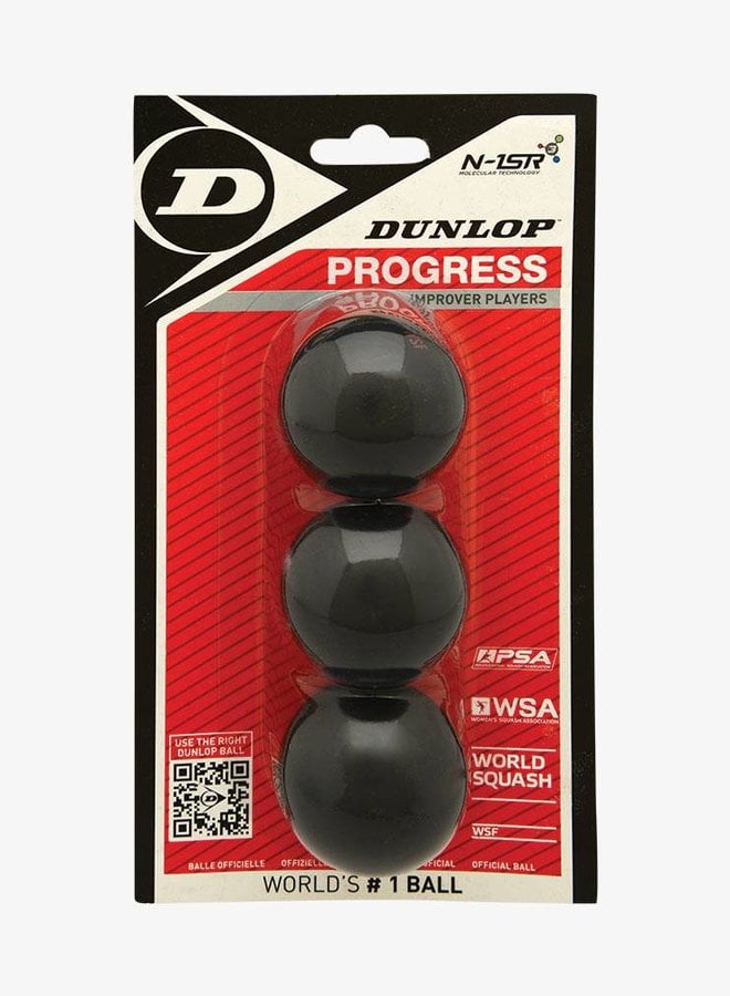 Dunlop Progress Squashbal - 3 Blister
