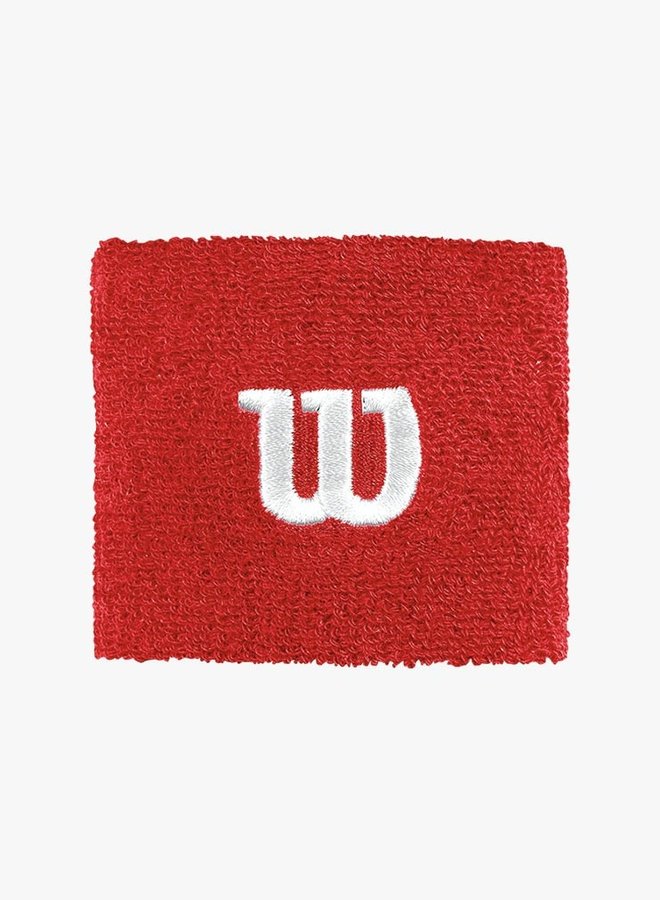 Wilson 'W' Polsband - 2  Stuks - Rood