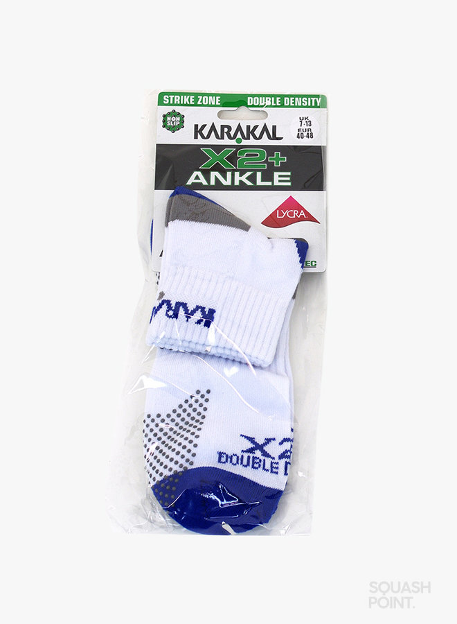 Karakal X2+ Mens Technical Enkelsokken - Wit / Blauw
