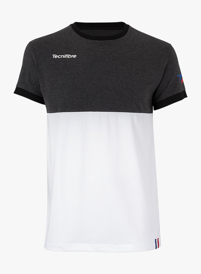 Tecnifibre F1 Stretch Shirt - Black Heather / Wit