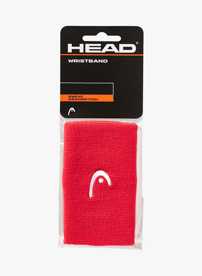 Head Polsband 5" - 2 Stuks - Rood