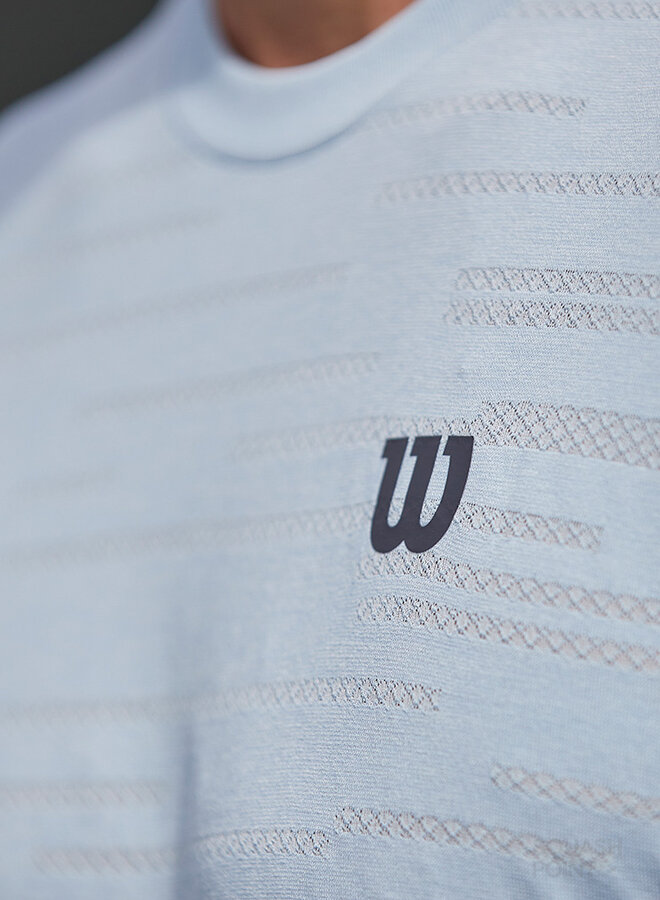 Wilson Kaos Rapide Seamless Crew II - Lichtblauw