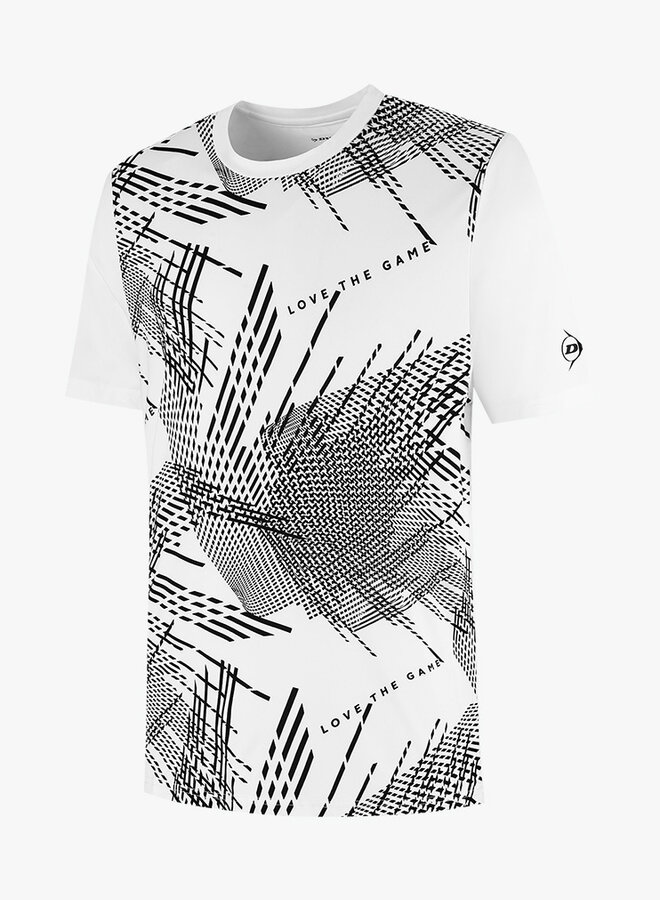 Dunlop Mens Game Tee 4 - Wit / Zwart