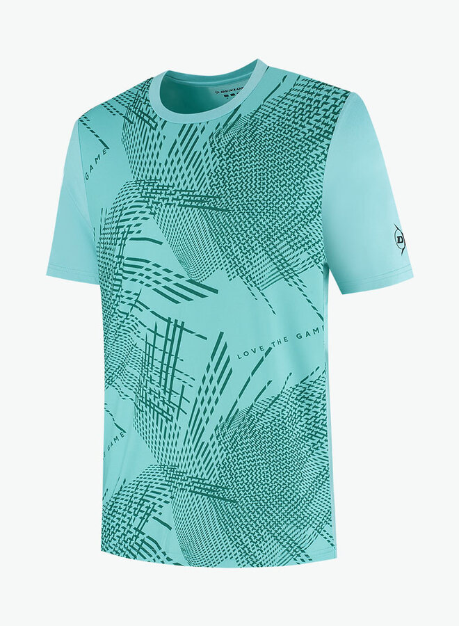 Dunlop Mens Game Tee 4 - Lichtblauw / Groen