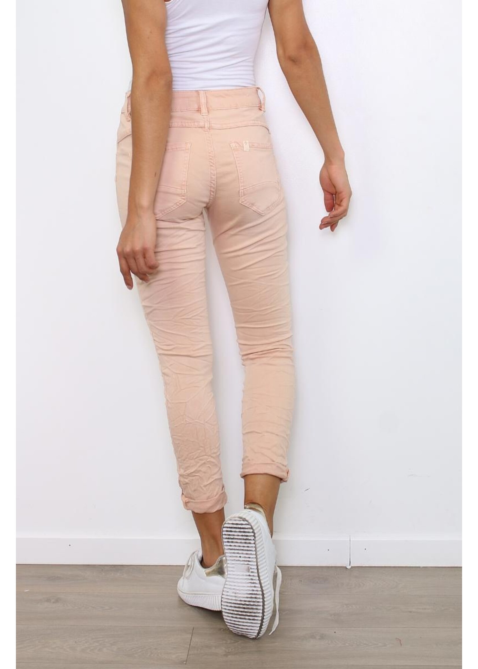 TOXIK Jeans Zalm met  knoopsluiting
