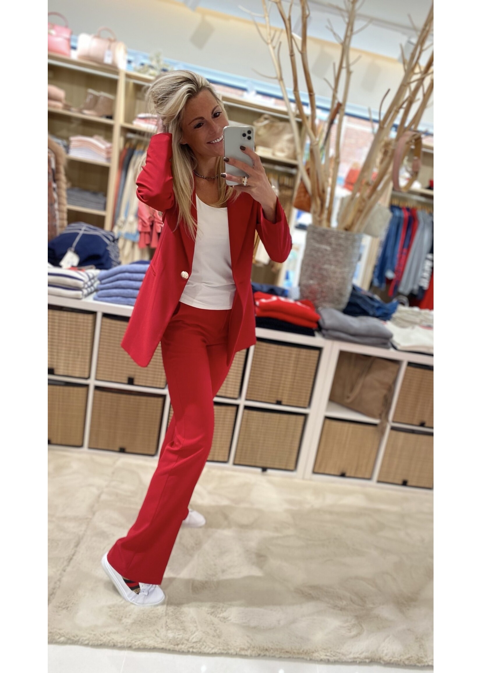 Geklede broek Bordeaux Red