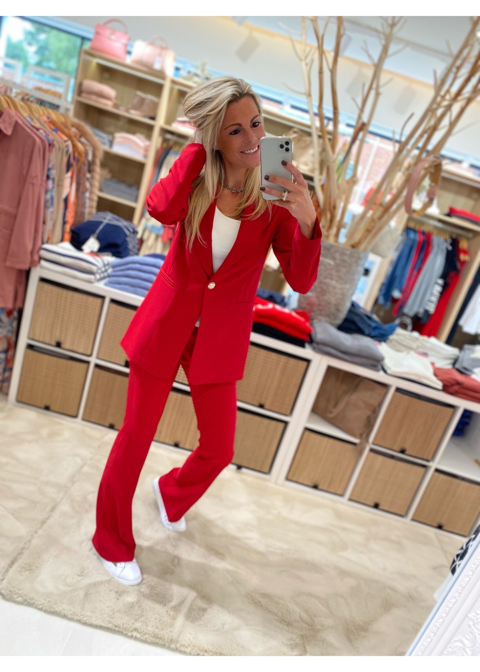 Geklede broek Bordeaux Red
