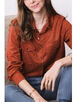 Blouse Perzik huid 100% Viscose Roest