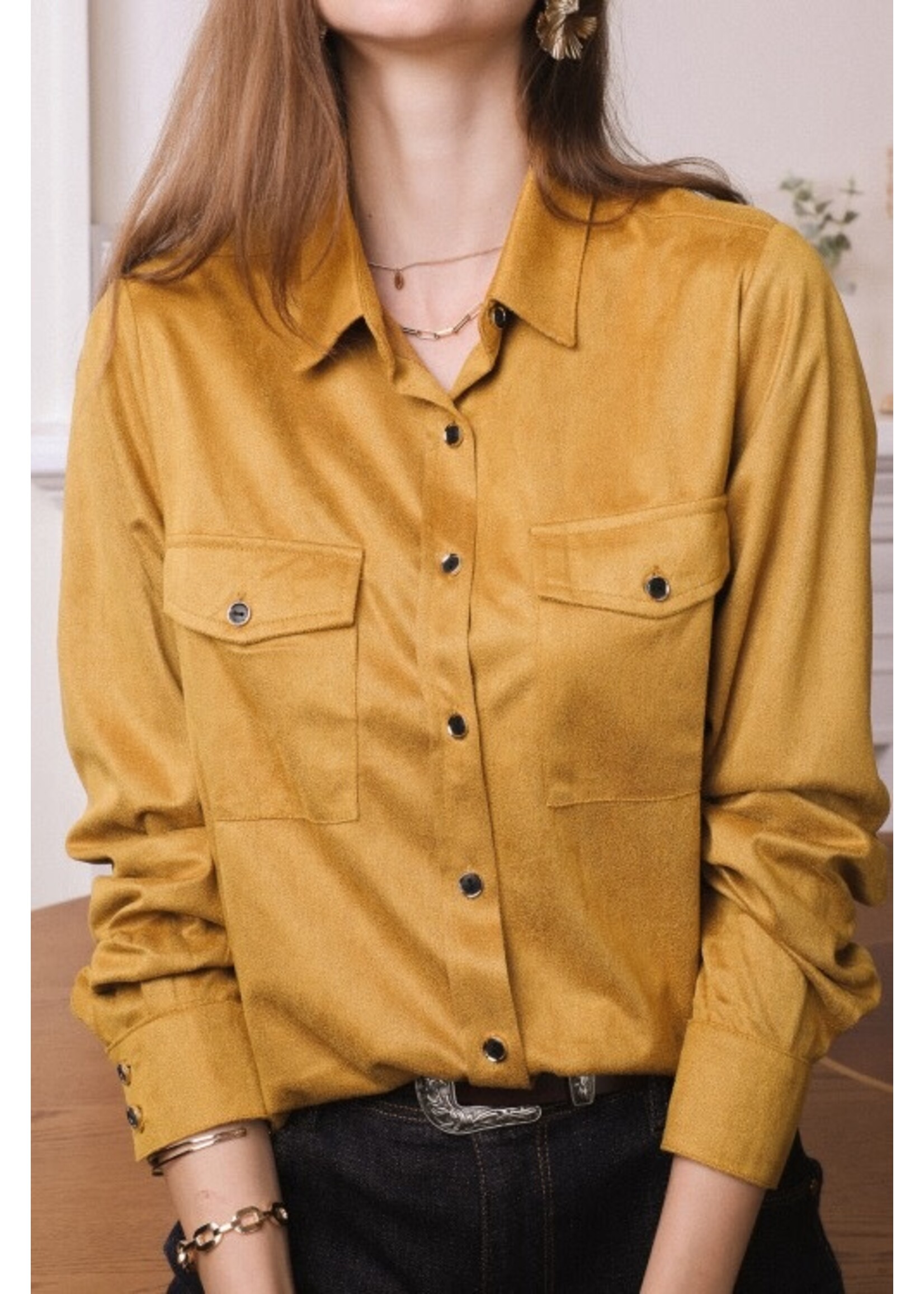 Blouse Perzik huid 100% Viscose Oker