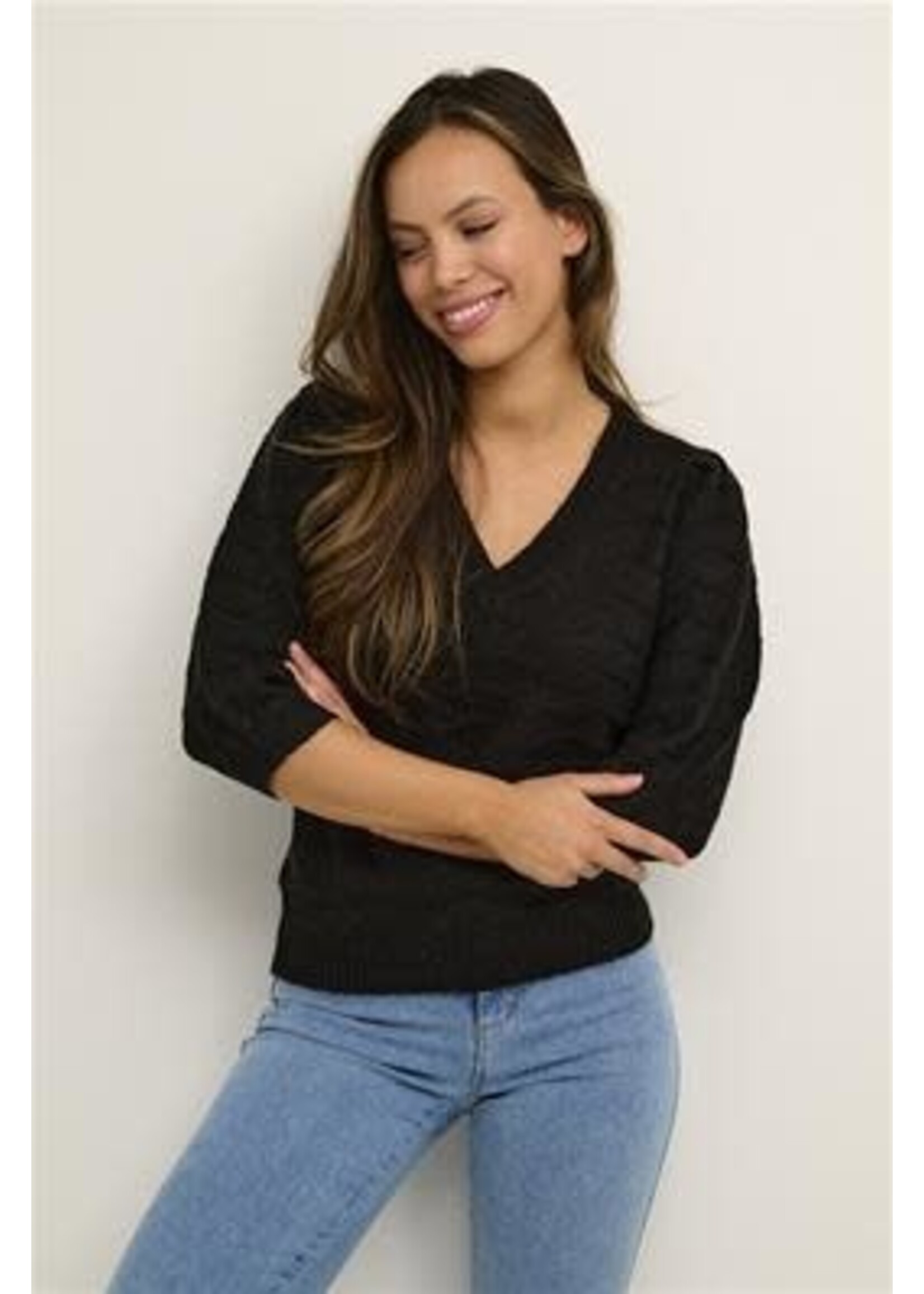 KAFFE KAEMRIA KNIT PULLOVER BLACK DEEP 10506638