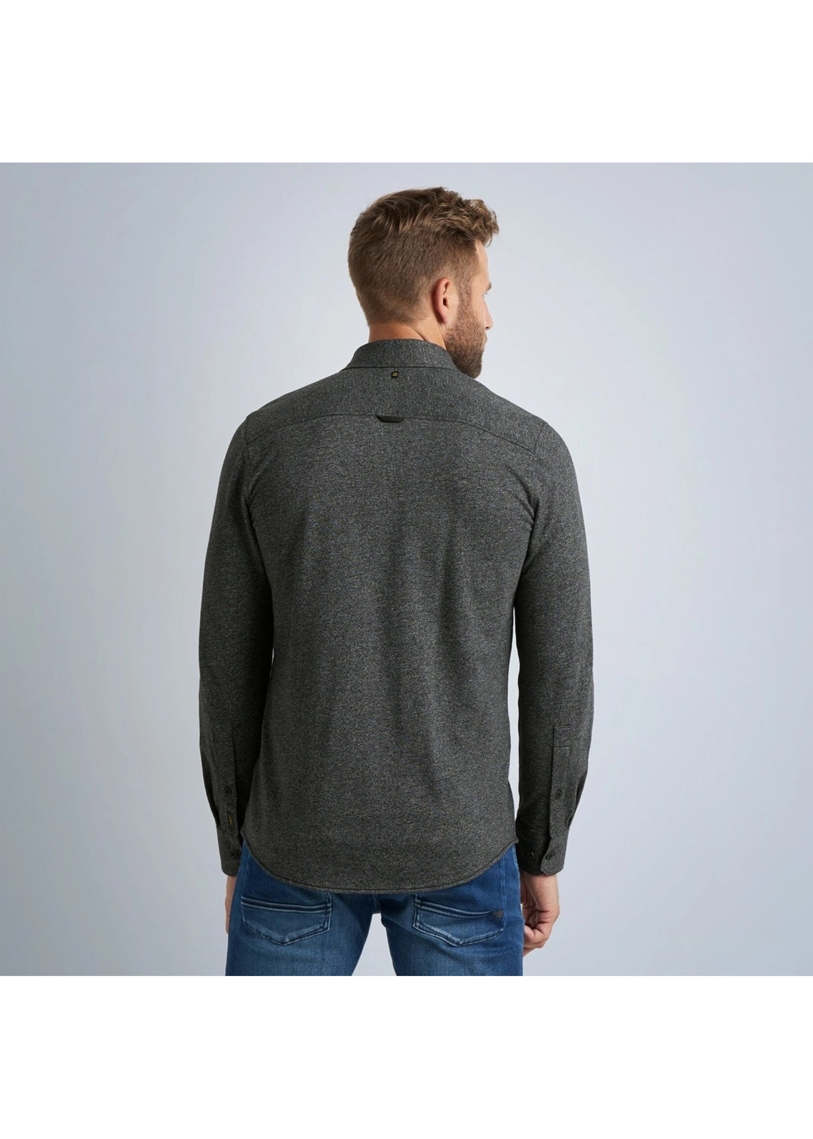 PME-Legend Long Sleeve Shirt Cotton Jersey Grindle Fleece