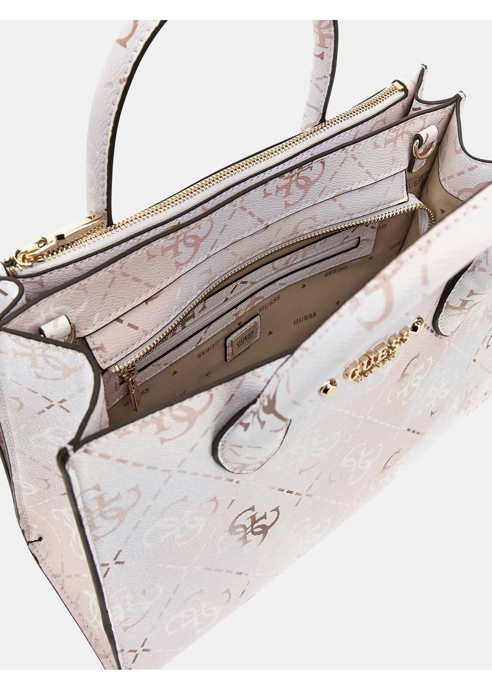 GUESS LADY REA SATCHEL WHITE OMBRE LOGO HWSO8963060