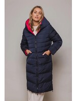 RINO & PELLE RINO&PELLE KEILA reversible Long padded coat NAVY & BURBERRY