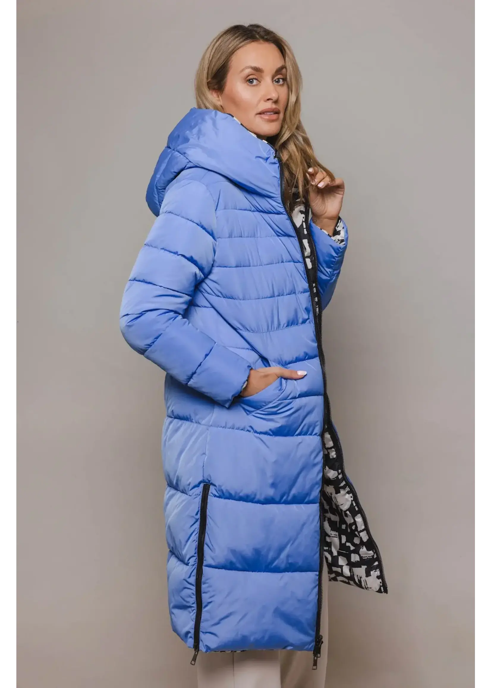 RINO & PELLE RINO&PELLE KEILA reversible Long padded coat PACIFIC & GRAPHIC