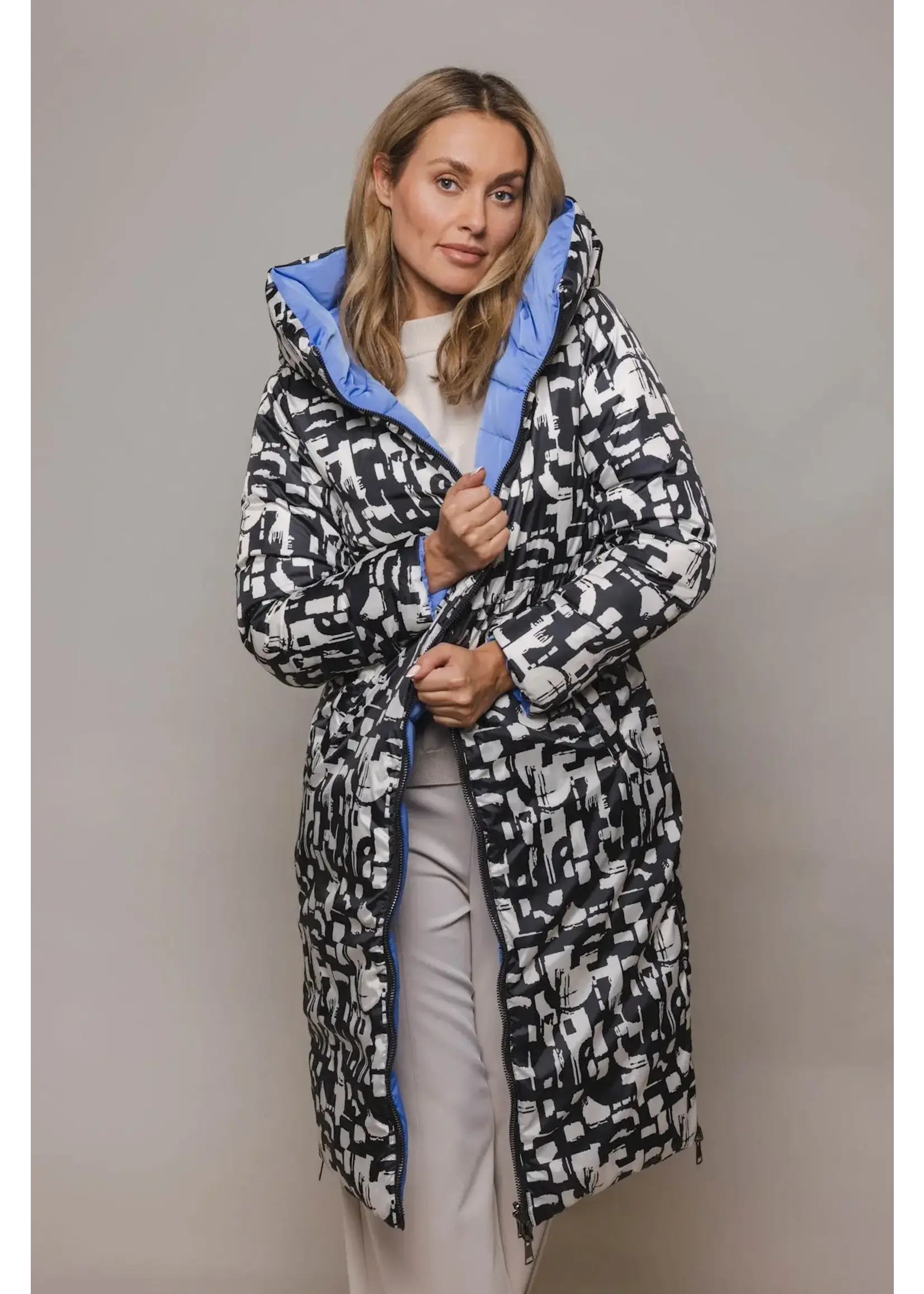 RINO & PELLE RINO&PELLE KEILA reversible Long padded coat PACIFIC & GRAPHIC