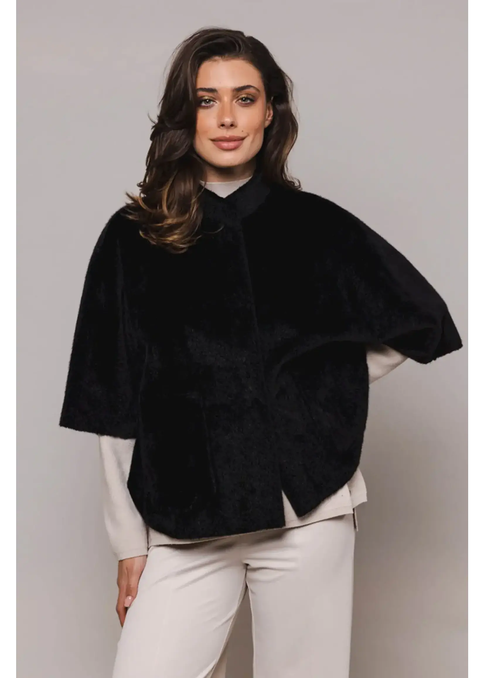 RINO & PELLE Rino&Pelle Short Cape BLACK