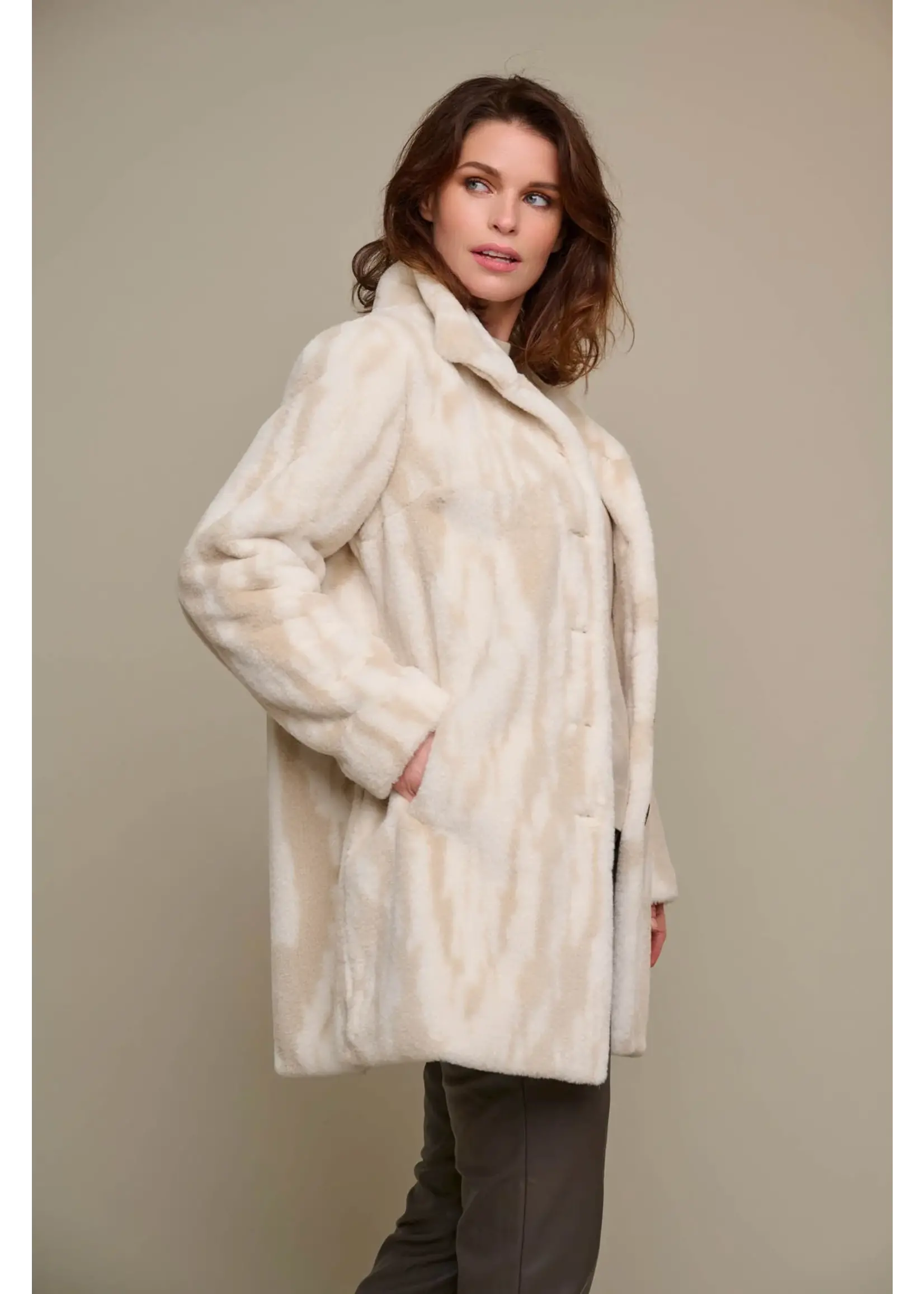 RINO & PELLE Nonna Single breasted coat SOFT IKAT