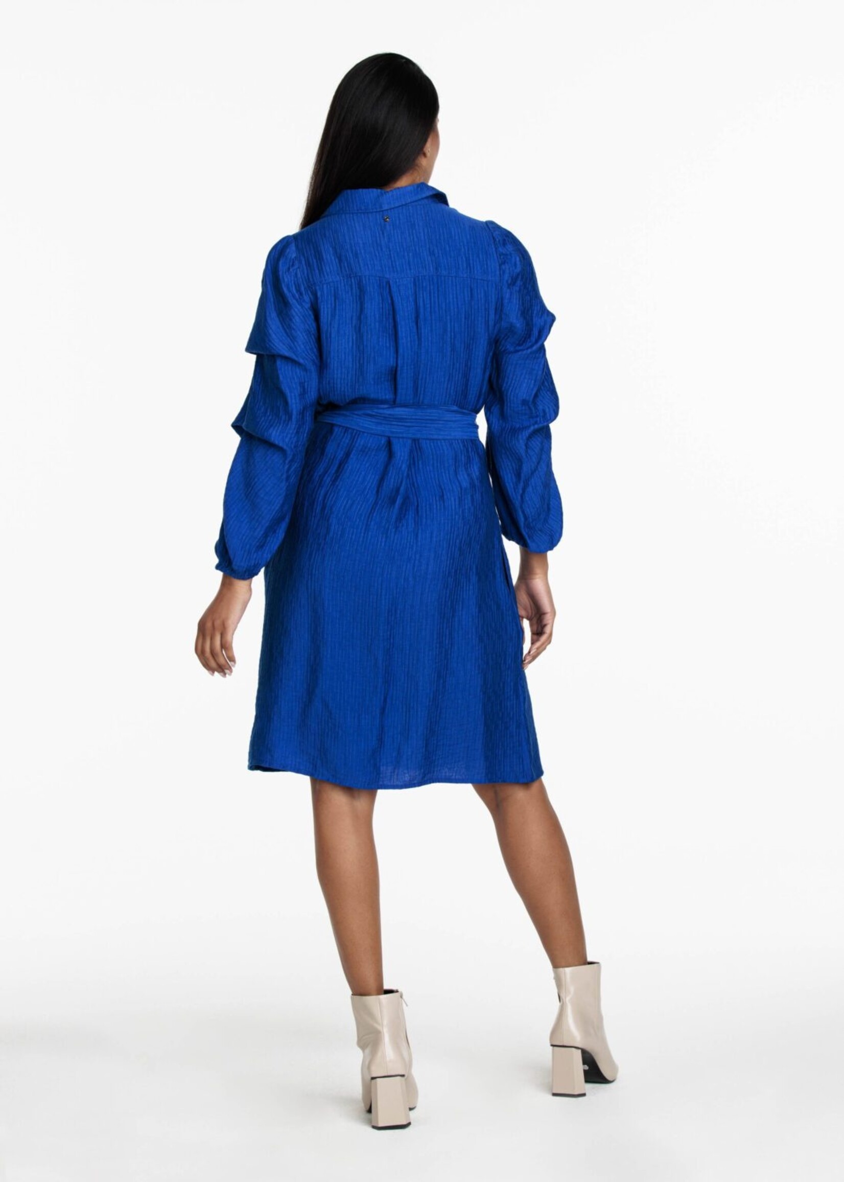 Tramontana Dress Fancy Sleeves - Bright Blue