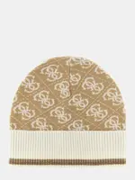 GUESS LADY BEANIE LATTE LOGO