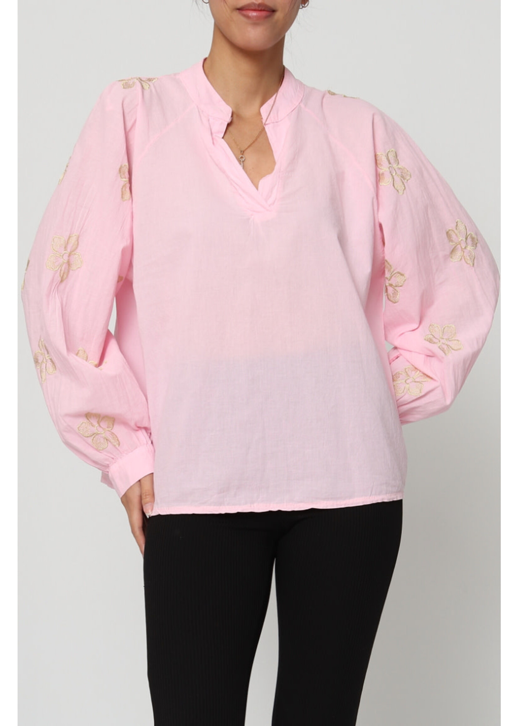 BLOUSE BRODERIE PINK