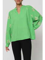 BLOUSE BRODERIE GREEN