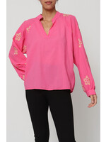 BLOUSE BRODERIE FUCHSIA