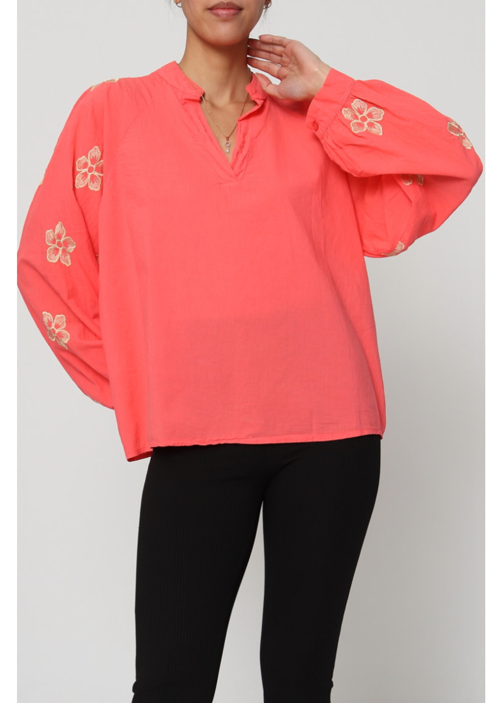 BLOUSE BRODERIE CORAL