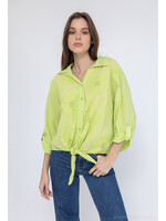 BLOUSJE MET KNOOP LIME GREEN