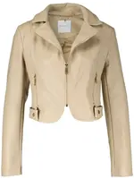 RINO & PELLE BANAZ CROPPED BIKER WARM SAND