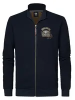 PETROL INDUSTRIES SWEATER COLLAR ZIP NAVY