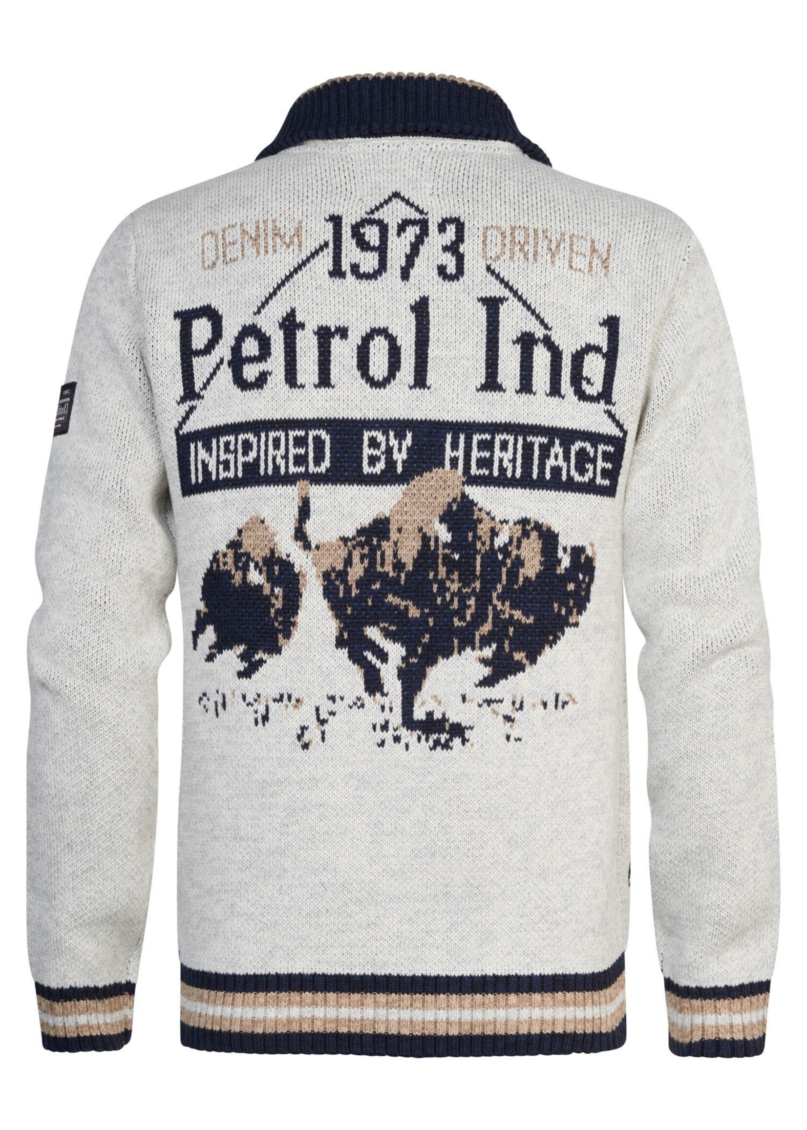 PETROL INDUSTRIES KNITWEAR COLLAR CARDIGAN WM M-3040-KWC298