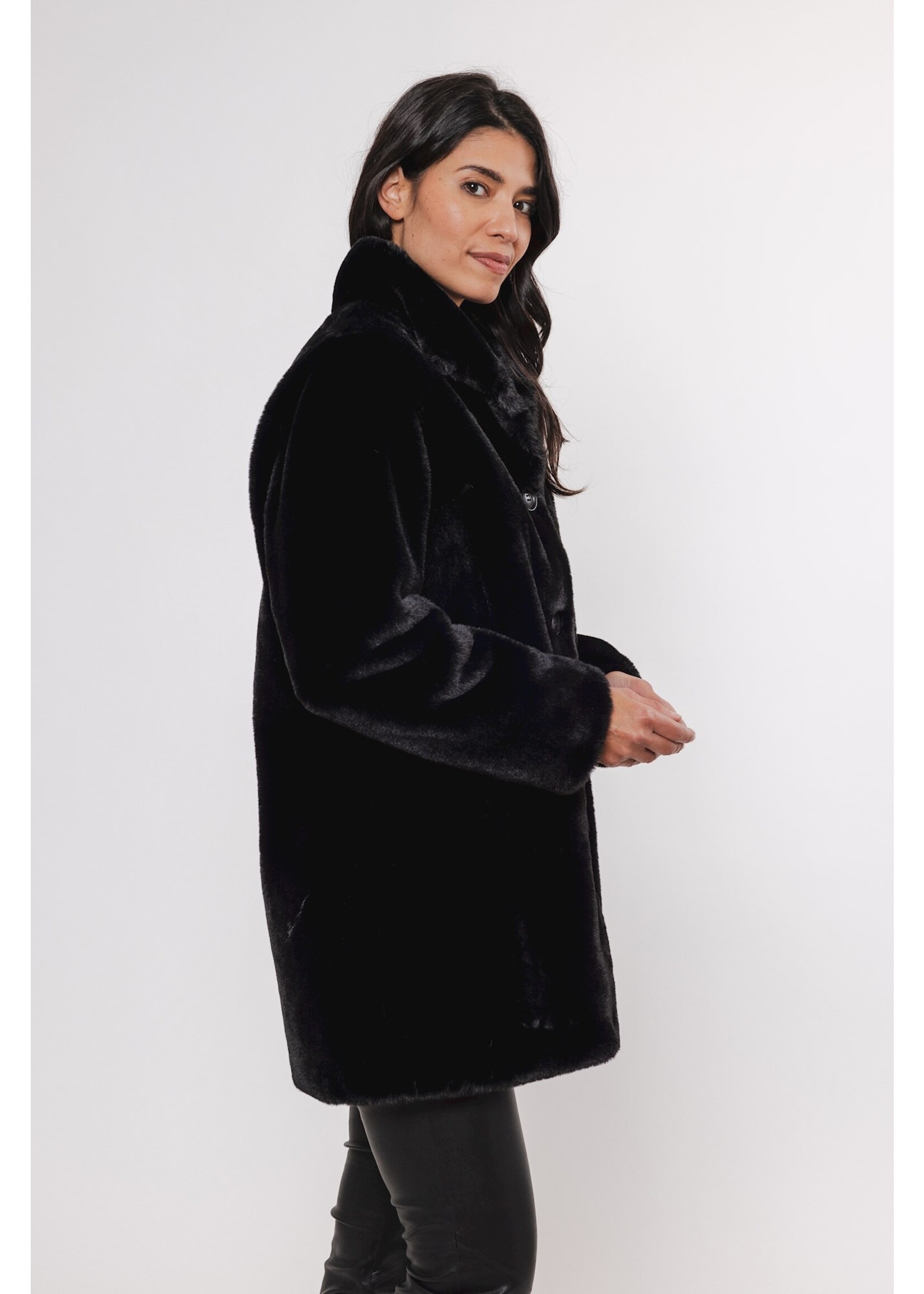 RINO & PELLE NONNA FUR COAT BLACK 7002410