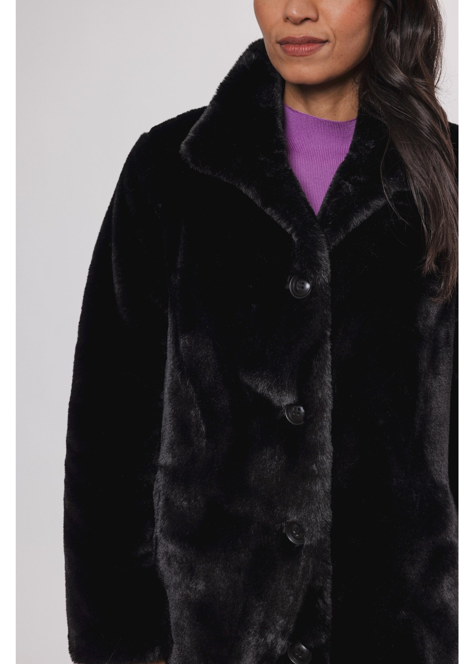RINO & PELLE NONNA FUR COAT BLACK 7002410