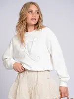 NIKKIE SWIRL SWEATER STAR WHITE