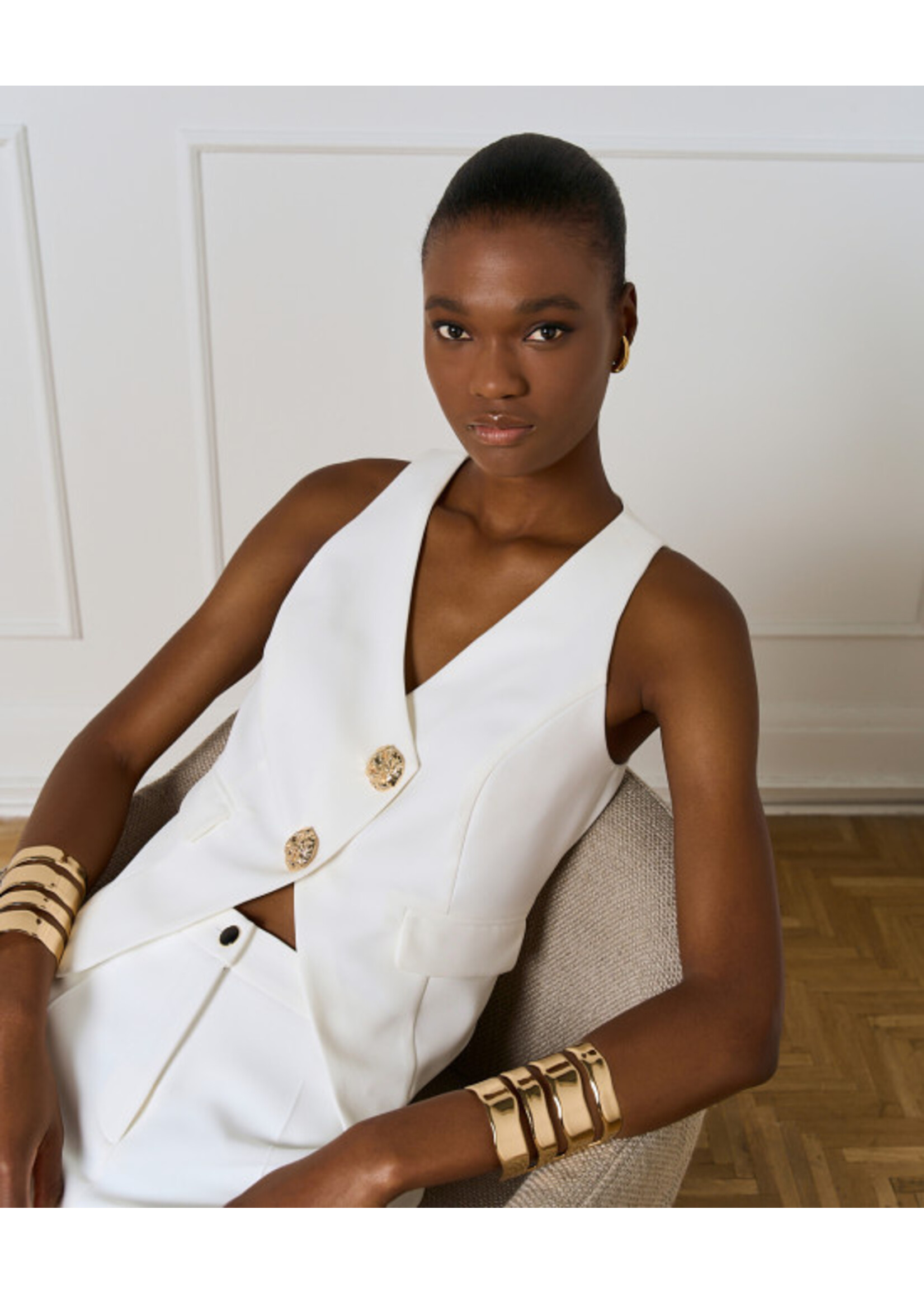 ACCESS ABEE GILETTE 54-2133-168 OFF WHITE