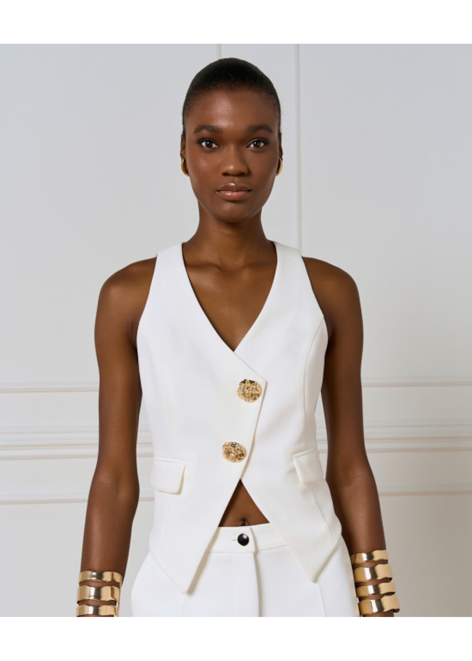 ACCESS ABEE GILETTE 54-2133-168 OFF WHITE