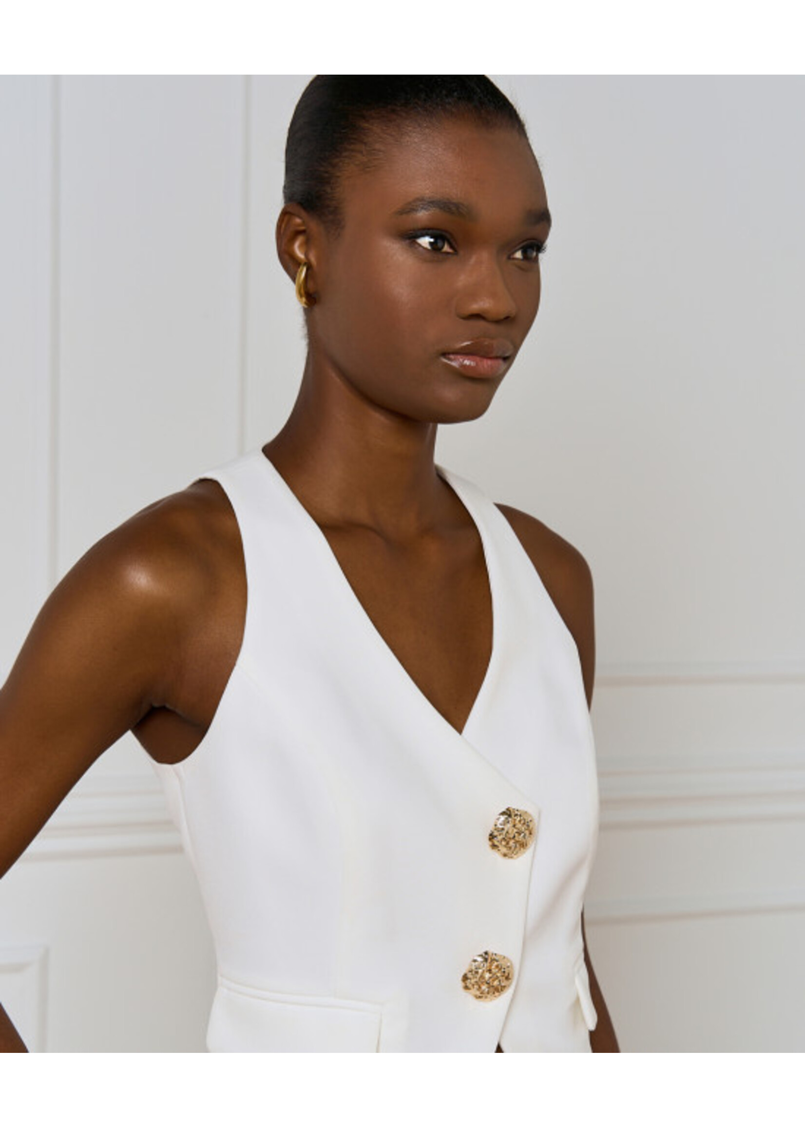 ACCESS ABEE GILETTE 54-2133-168 OFF WHITE